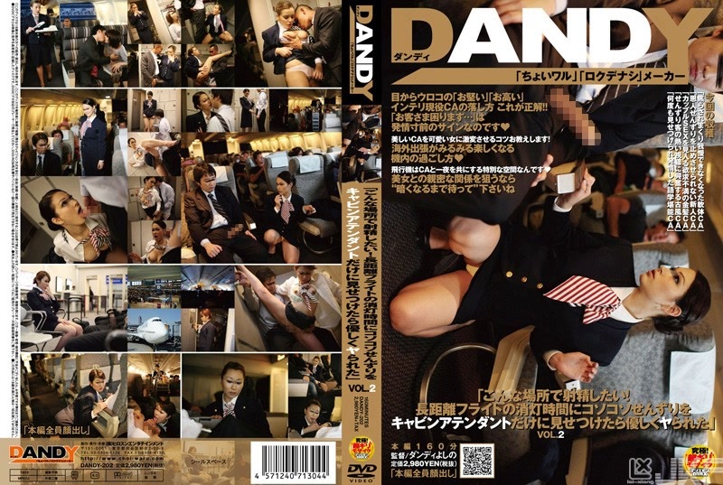 DANDY-202｜「像在這種地方射精！在長距離航班的熄燈時間偷偷手淫給空服員看後上了她」 VOL.2｜AV+